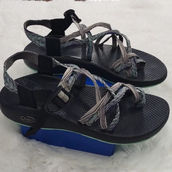 Chaco , Size W10,Black and Gray Strappy Sandals - Picture 3 of 16
